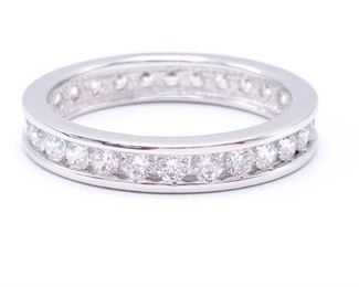 Beautiful Ladies Eternity Estate Band in Sterling Silver