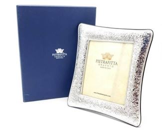 Brand New High-End Pietrafitta Silver Parigi Picture Frame, New $76