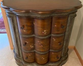 Like new, three drawer Bombay chest