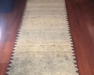 Thick wool rug runner.