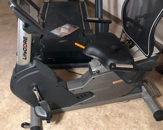 LifeCore recumbent bike.