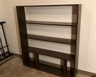 Large wood bookcase.