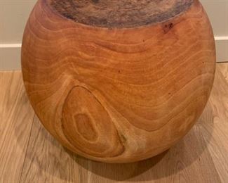 solid wood sphere stool