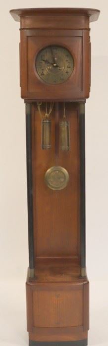 Antique Tallcase Clock With Inlaid Case