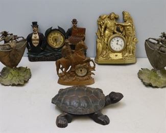 Cast Iron Cigar Advertising ClocksTurtle