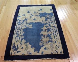 Chinese Art Deco Hand Woven Area Carpet