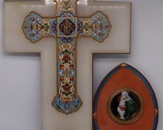 Enamel Decorated Holy Water Fonts