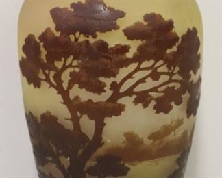 Galle Signed Art Glass Cameo Vase