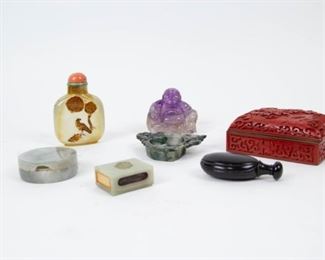 Group of Small Chinese Objects including Snuff