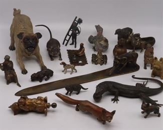 Grouping of Assorted Bronze Animal Figures