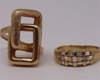 JEWELRY kt and kt Gold Ring Grouping