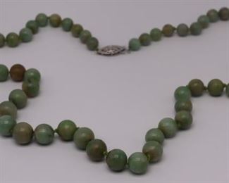 JEWELRY kt Gold and Jade Beaded Necklace