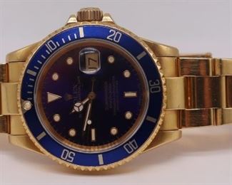 JEWELRY Mens Rolex kt Gold Submariner Watch