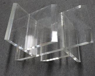 MIDCENTURY Thick Lucite Coffee Table