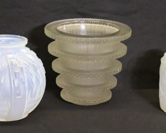 R Lalique And Mueller Frere Glass Bowls