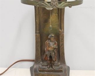 R Ridl Signed Vienna Bronze Napoleon Lamp Base