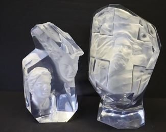 Signed Acrylic Sculptures