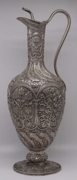 SILVER Indian Kutch Silver Claret Jug with Snake