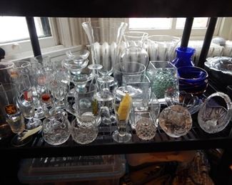 Many vintage glass sets.