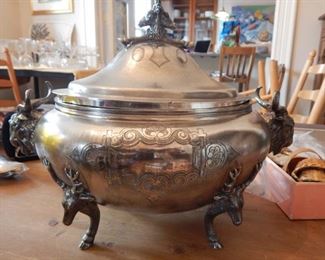 Silver plated tureen.