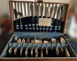 National Silver Company Silver Plate Flatware Set 101 pcs $100 or best offer