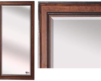 $200 28.5 in. x 69 in. Country Pine Beveled Oversized Full Body Mirror Detail (NEW IN BOX)