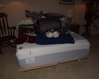 practically new queen size mattress and frame