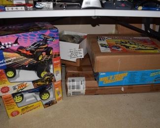 radio controlled cars and a stock car collection