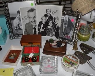 celebrity autographs, trinket boxes including one from Tiffany