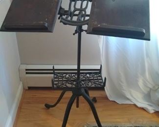 Antique stand for books or music, cast