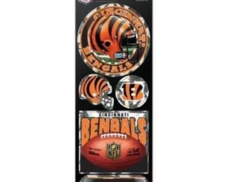 NFL Cincinnati Bengals Prismatic Stickers, Team Color, One Size