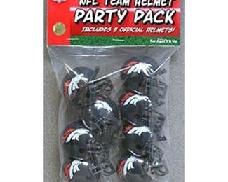 Riddell NFL Team Helmet Party Pack Denver Broncos; 1 Broncos luggage tag; one package temporary foil tattoos