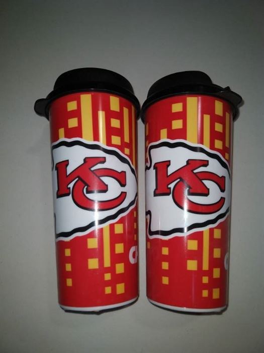 2- Nfl Kansas City Chiefs Travel Cups, 16-ounce