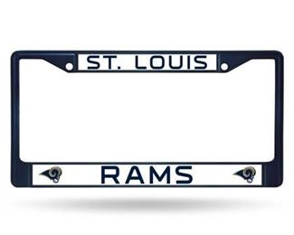St. Louis Rams Metal License Plate Frame - Navy