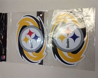 2- Pittsburgh Steelers 11  X 8  Swirl Sport Magnet