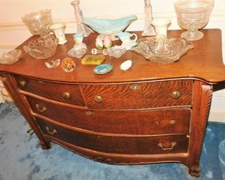 early tiger oak dresser or dining room chest