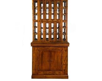 A.N. Russell & Sons Co. Oak Ribbon Cabinet with Custom Oak Base