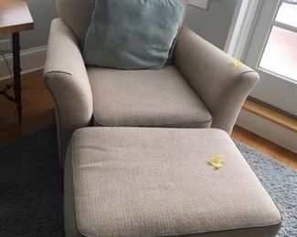 Comfortable chair and matching ottoman