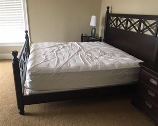 Handsome king size bed with mattress