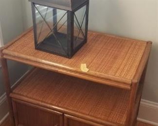 Rattan accent table