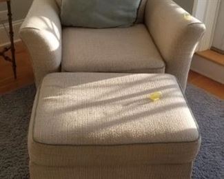 Chair and ottoman manufactured in USA by Norwalk Furniture
