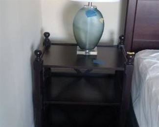 Set of two nightstands match bed