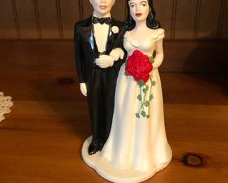 Vintage wedding cake topper