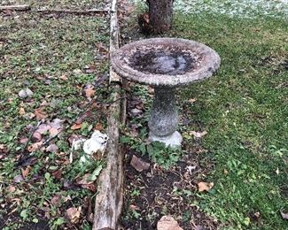 Cement bird bath