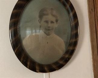 Antique Family Photos In Curved Glass