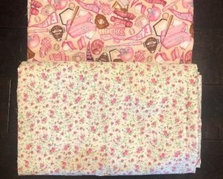 Large pieces, flower fabric is 6+ yards