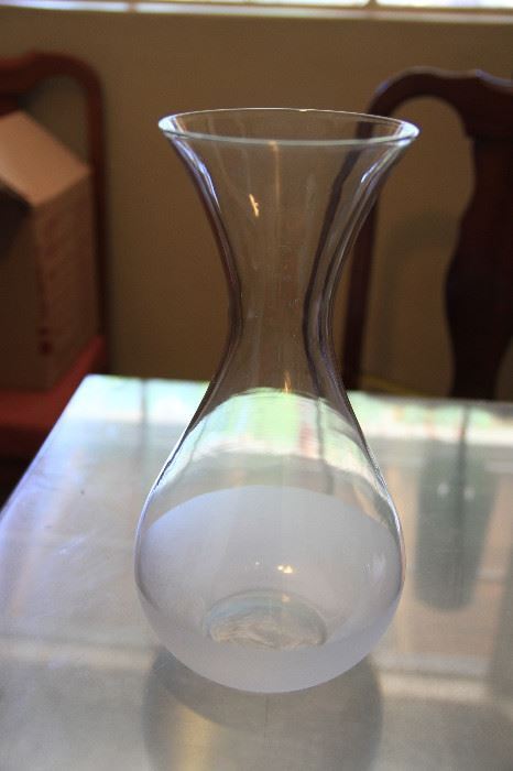 frosted glass vase
