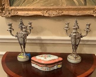 Pair of Pairpoint silver-plate  candelabras