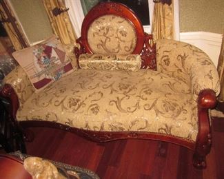 New Living Room Suite Carved Wood Accents 