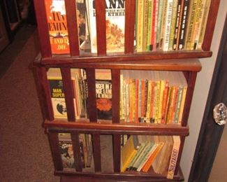 Revolving Book Case & Books